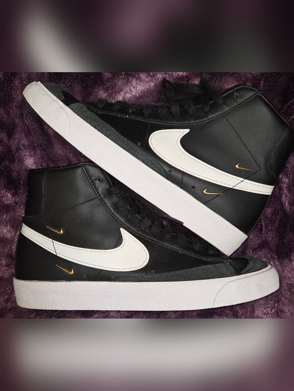 Nike Womens Blazer Mid '77 SE "Sisterhood" Black Metallic Gold CZ4627-001 Sz 9.5